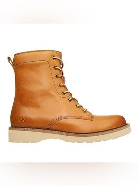 Taos Womens Work It High Tan Combat Boots Size 8 Leather Lace up